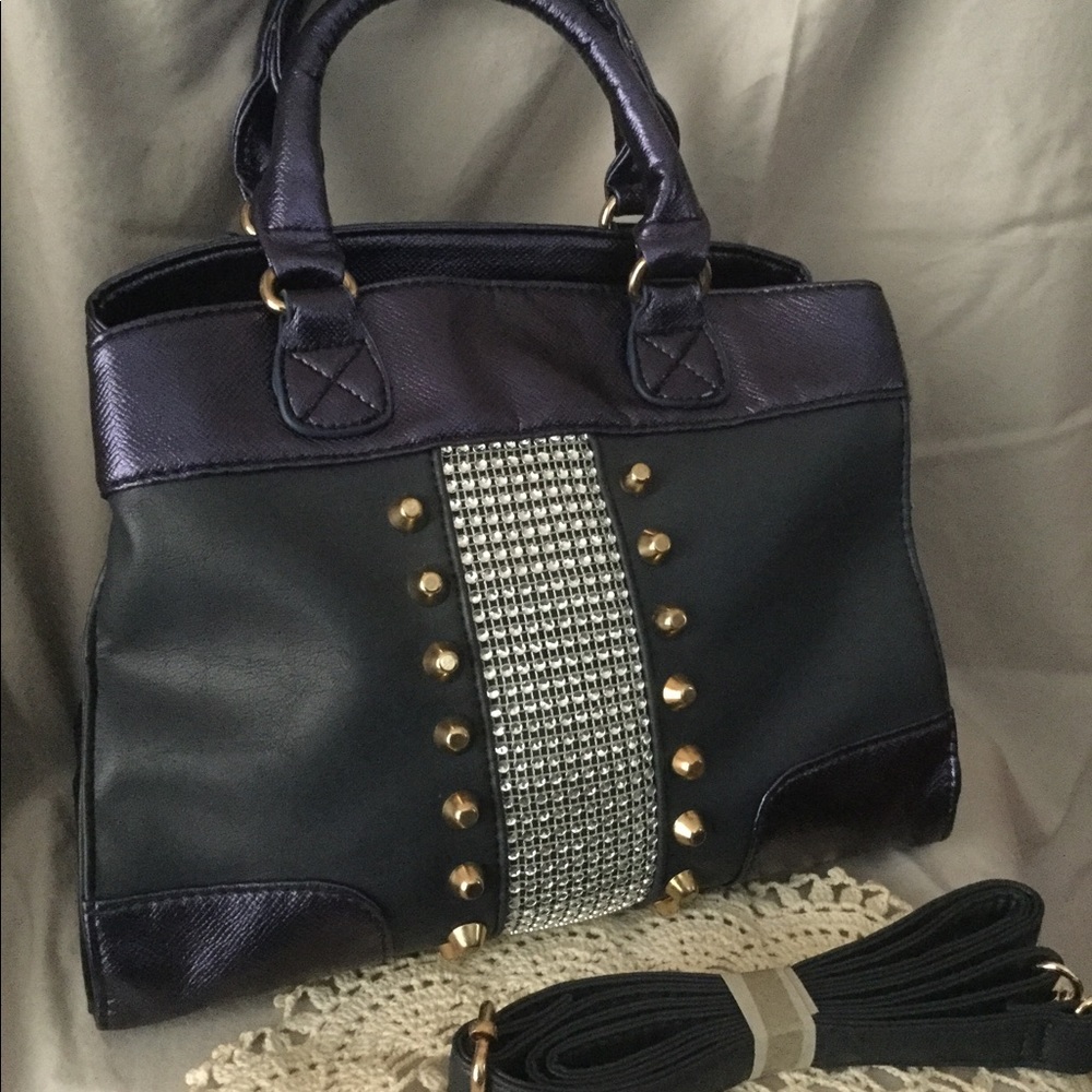 NEW NWOT Dark blue handbag w cross-body shoulder strap